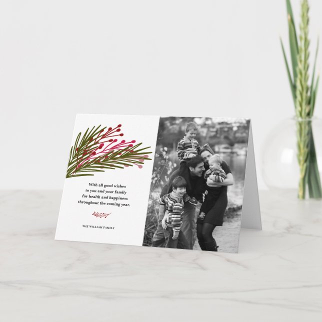 Leaves & Berries Greeting Cards (Front)