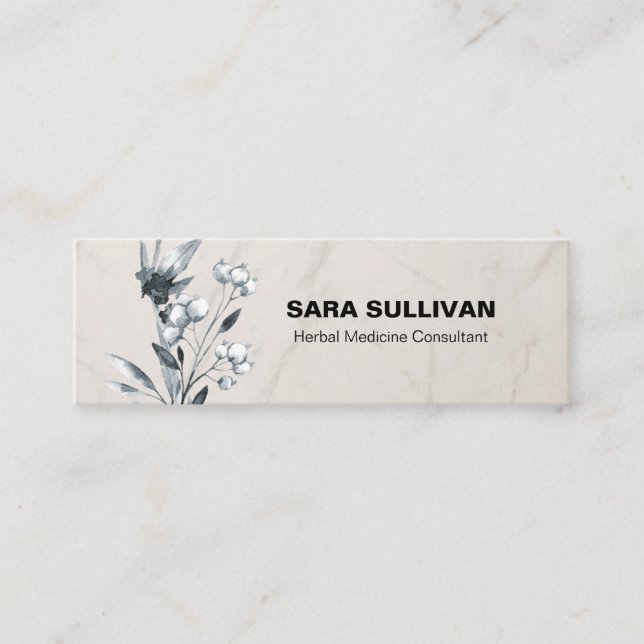 Leaves Berries Herbal Medicine Herbs Mini Business Card (Front)
