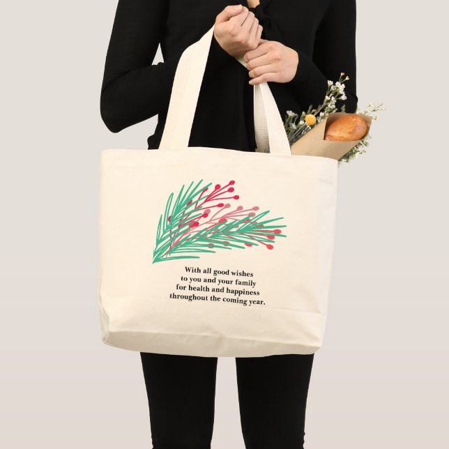 Leaves & Berries Jumbo Tote Bag (Front (Product))