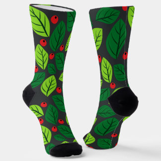 "Leaves & Berries" Socks