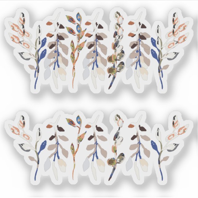 Leaves Berries Watercolor Motifs (Front)