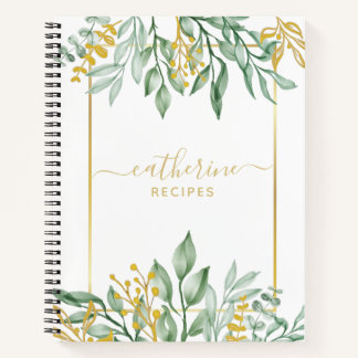 Leaves Blank own Cookbook Recipe To Write In Notebook