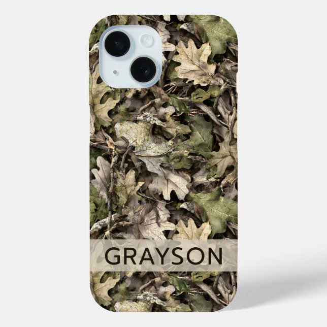 Leaves Camouflage Personalized Case-Mate iPhone Case (Back)