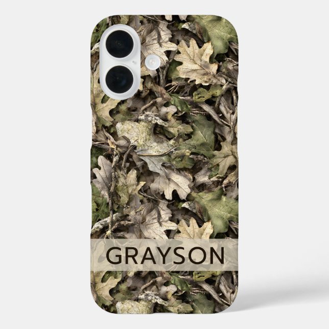 Leaves Camouflage Personalized Case-Mate iPhone Case (Back)