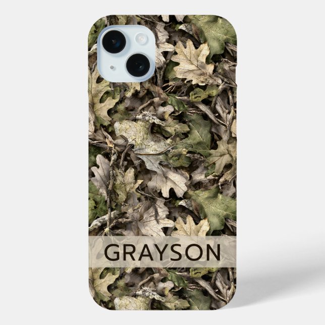 Leaves Camouflage Personalized Case-Mate iPhone Case (Back)
