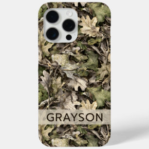 Leaves Camouflage Personalized iPhone 15 Pro Max Case
