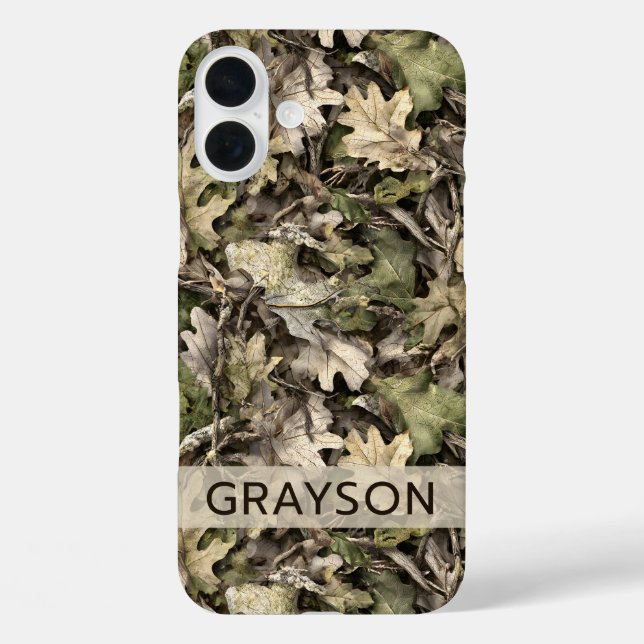 Leaves Camouflage Personalized Case-Mate iPhone Case (Back)
