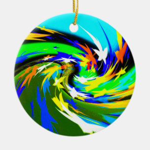 Leaves Ceramic Ornament