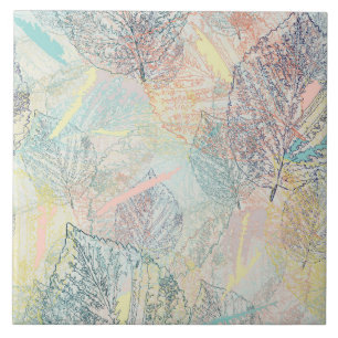 Leaves.  ceramic tile