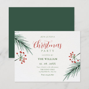 Leaves christmas  invitation
