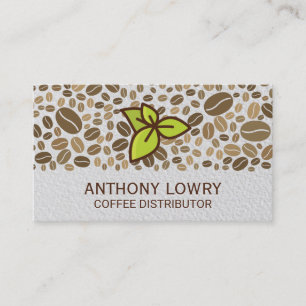 Leaves Coffee Beans Business Card