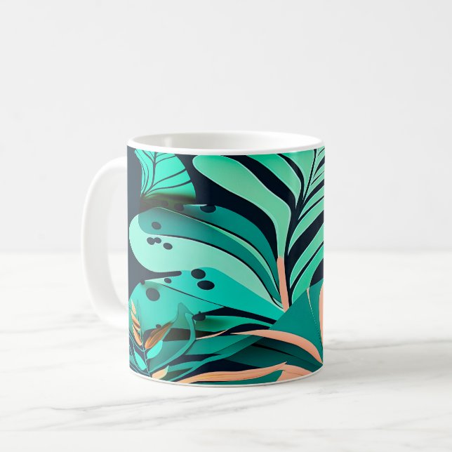 leaves coffee mug (Front Left)