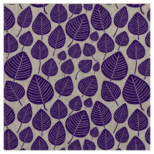 Leaves - Deep Purple Fabric