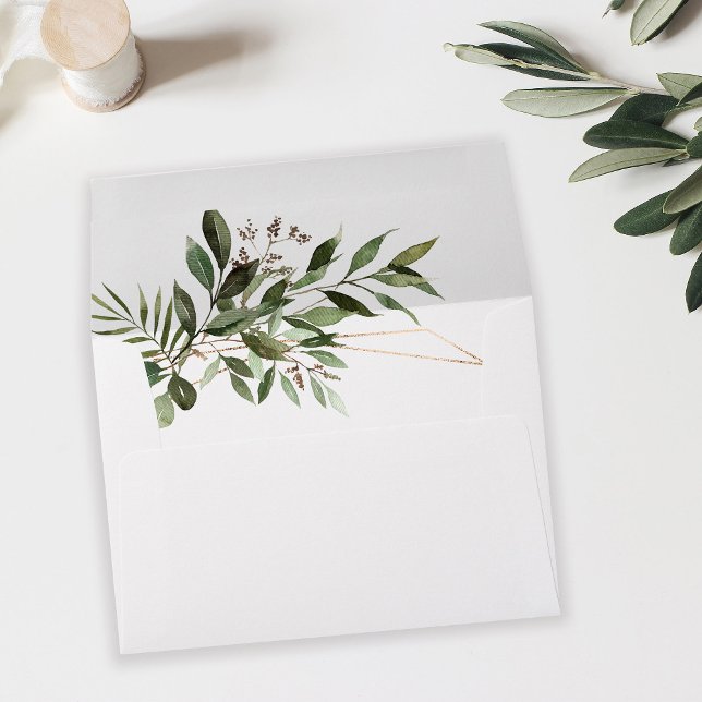 Leaves & Eucalyptus Gold Envelope (Creator Uploaded)
