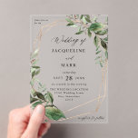 Leaves & Eucalyptus Gold Wedding Acrylic Invitations<br><div class="desc">Hand painted eucalyptus greenery & gold were used to create this modern & elegant, beautiful Leaves & Eucalyptus Gold Wedding Invitation. It's great for Winter weddings, spring weddings, summer weddings, boho weddings (bohemian), fairy tale weddings, rustic weddings, & fall weddings. They have a luxury, custom look and quality without the...</div>