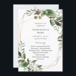 Leaves & Eucalyptus Gold Wedding Ceremony Program<br><div class="desc">Guide your guests with the order of your ceremony with beautiful Wedding Ceremony Leaves & Eucalyptus Gold Programs.</div>