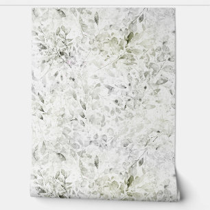 Leaves eucalyptus green white soft intense wallpaper