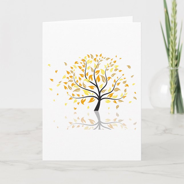 Leaves Falling From A Tree Card (Creator Uploaded)