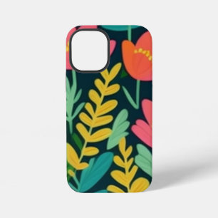 Leaves flowers colorful design iPhone 12 mini case