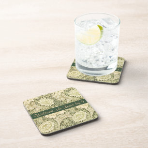 Leaves & Flowers Welcome Pls Leave by 9 Coaster