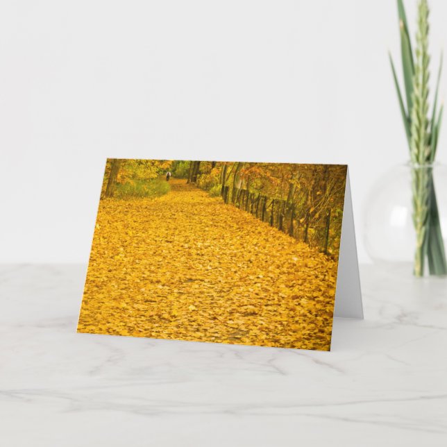 LEAVES GONE WILD FALL FOLIAGE NOTECARD (Front)