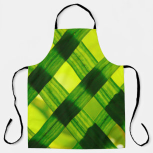 Leaves grass woven green plant apron