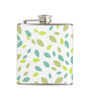 Leaves (Green) Hip Flask