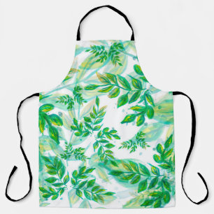 Leaves green pattern nature plant apron