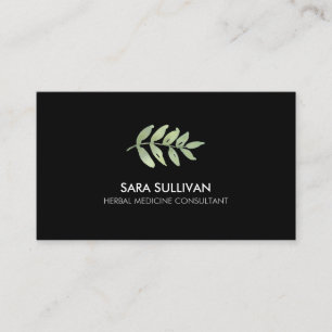 Leaves Herbal Medicine Herbs Business Card