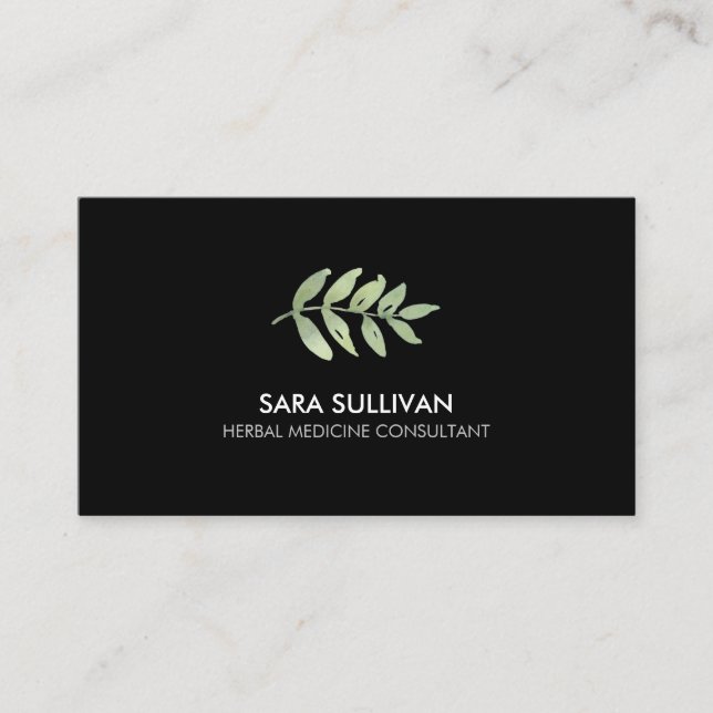 Leaves Herbal Medicine Herbs  Business Card (Front)
