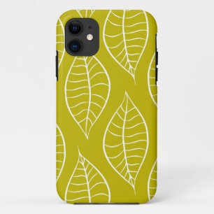 Leaves in Citron iPhone 11 Case