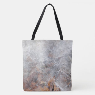 Leaves In Ice (Gold) Tote Bag