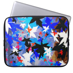 Leaves in moonlight art laptop sleeve