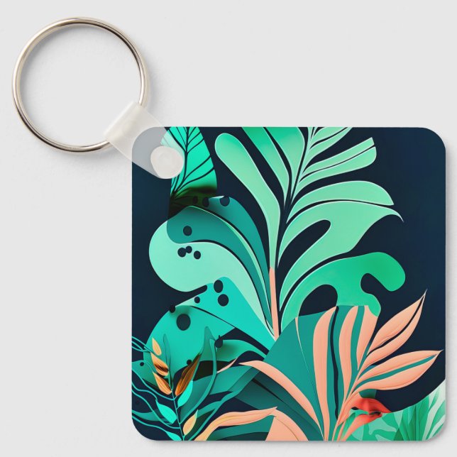 leaves key ring (Front)