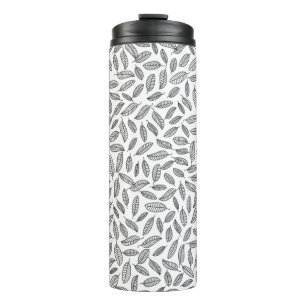 Leaves leaf background wallpaper thermal tumbler