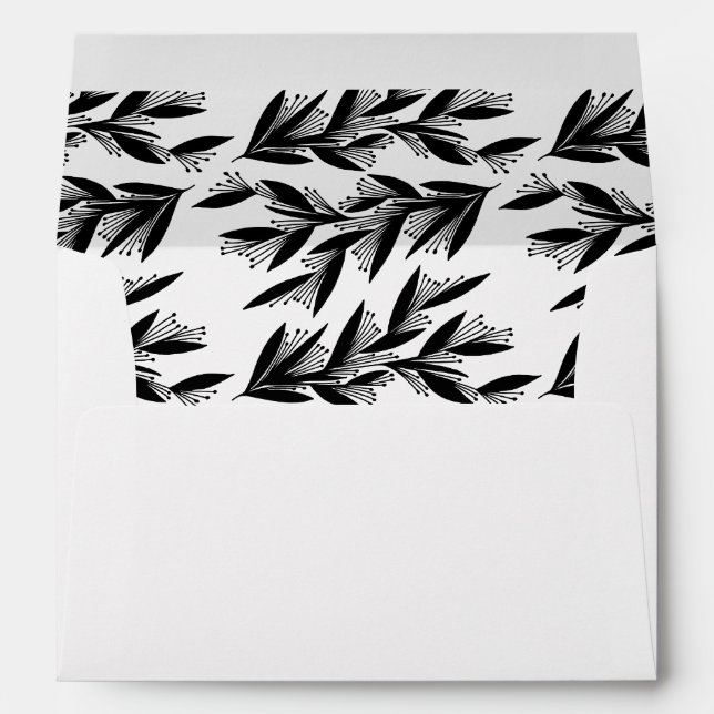 leaves & merry script envelope (Back (Bottom))