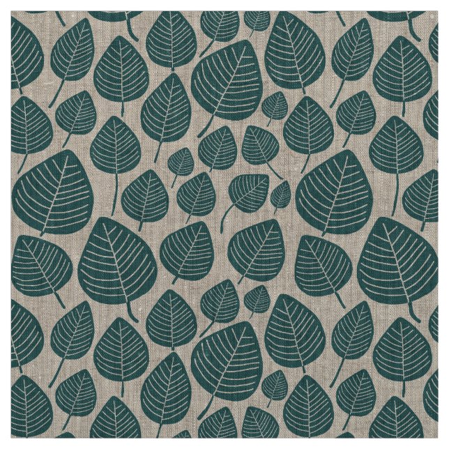 Leaves - Moss Green Fabric (Swatch)