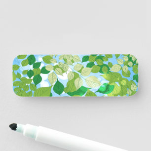 Leaves Name Tag