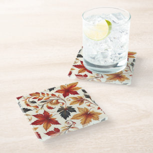 Leaves of Autumn Glass Coaster