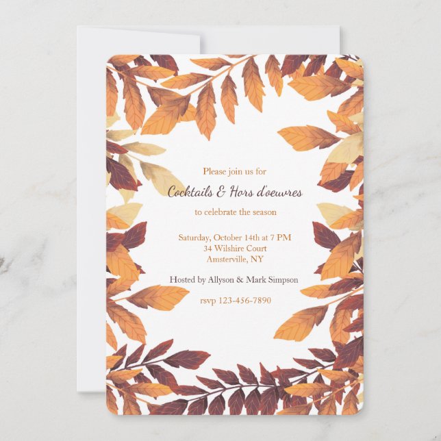 Leaves of Autumn Invitation (Front)