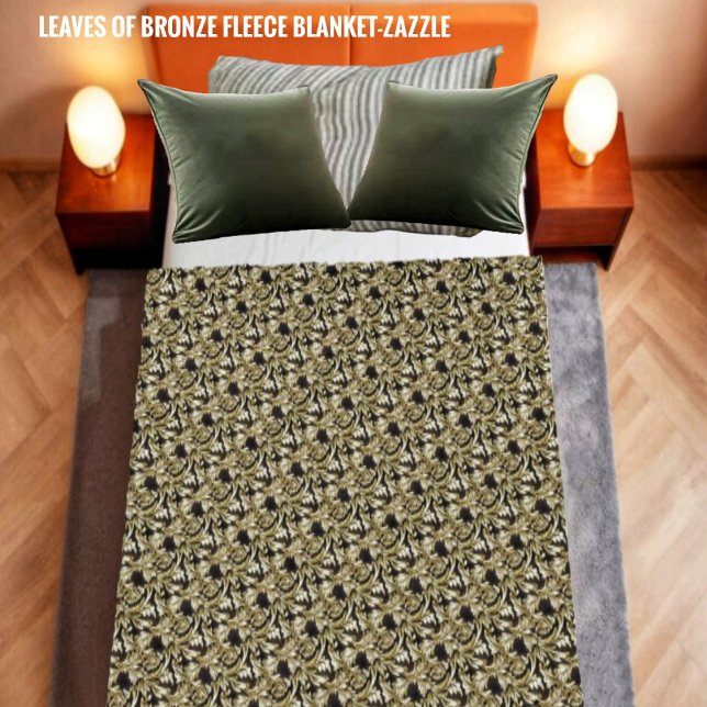Leaves Of Bronze Fleece Blanket (Creator Uploaded)