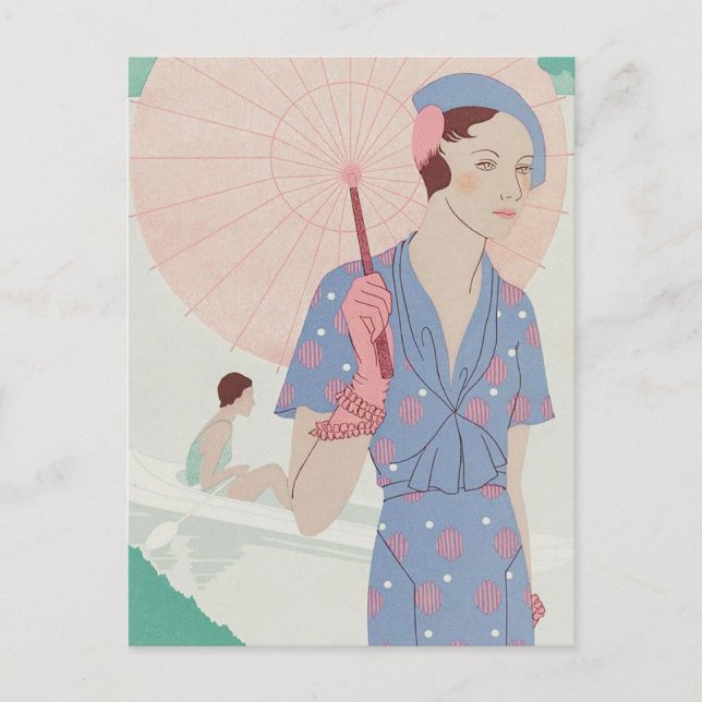 Leaves of Feminine Elegance Postcard (Front)