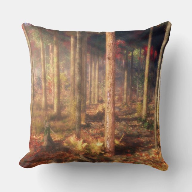 Leaves of Gold Pillow (Front)