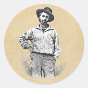 Leaves of Grass Whitman Classic Portrait Stickers