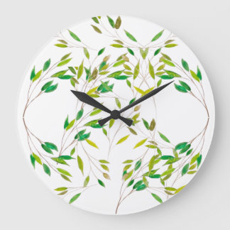 Leaves of Green Large Clock
