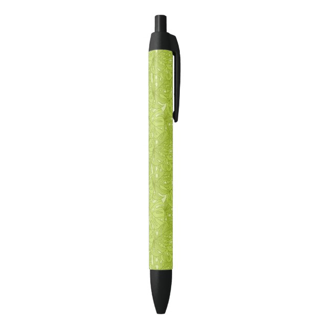 Leaves of Palm Tree Black Ink Pen (Bottom (Vertical))