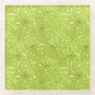 Leaves of Palm Tree Glass Coaster