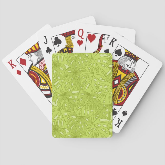 Leaves of Palm Tree Playing Cards (Back)