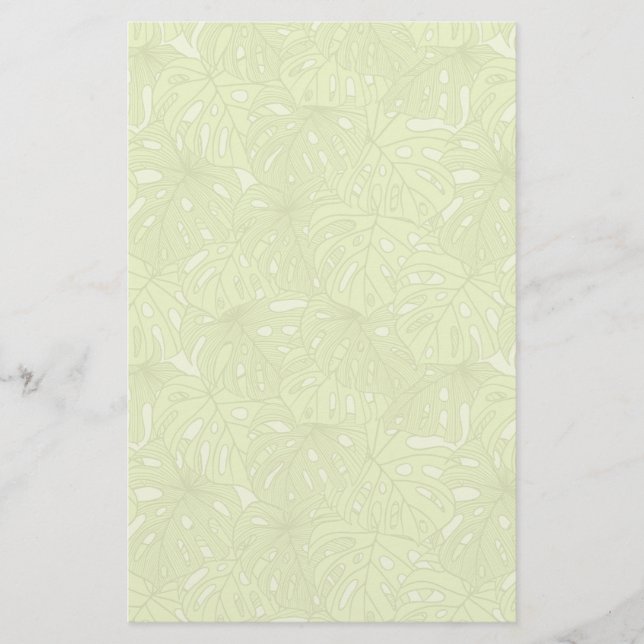 Leaves of Palm Tree Stationery (Front)