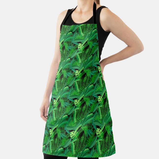 Leaves Of Tropical Palm Trees Apron (Insitu)